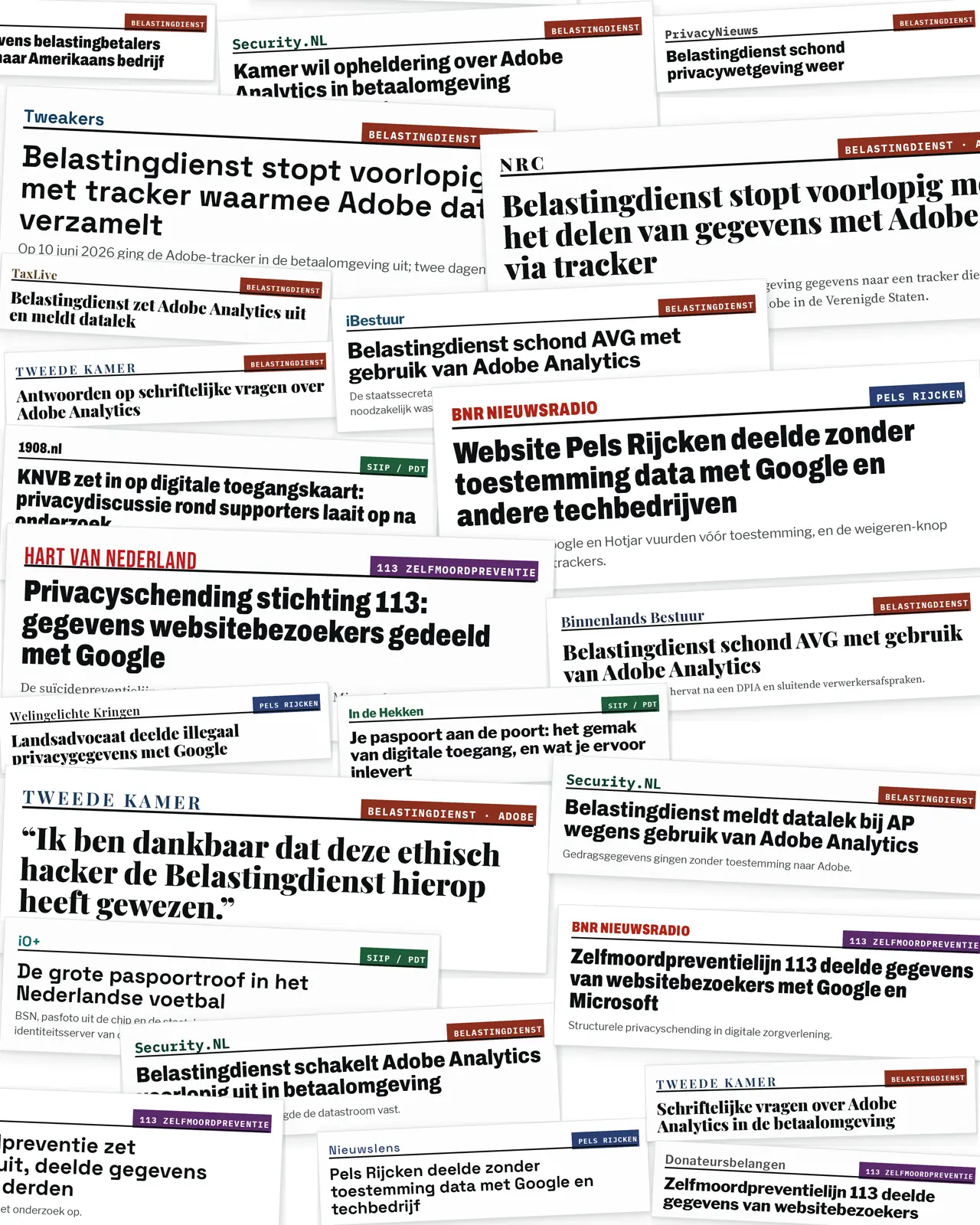 Koppen uit Nederlandse media over de onderzoeken van Mick Beer